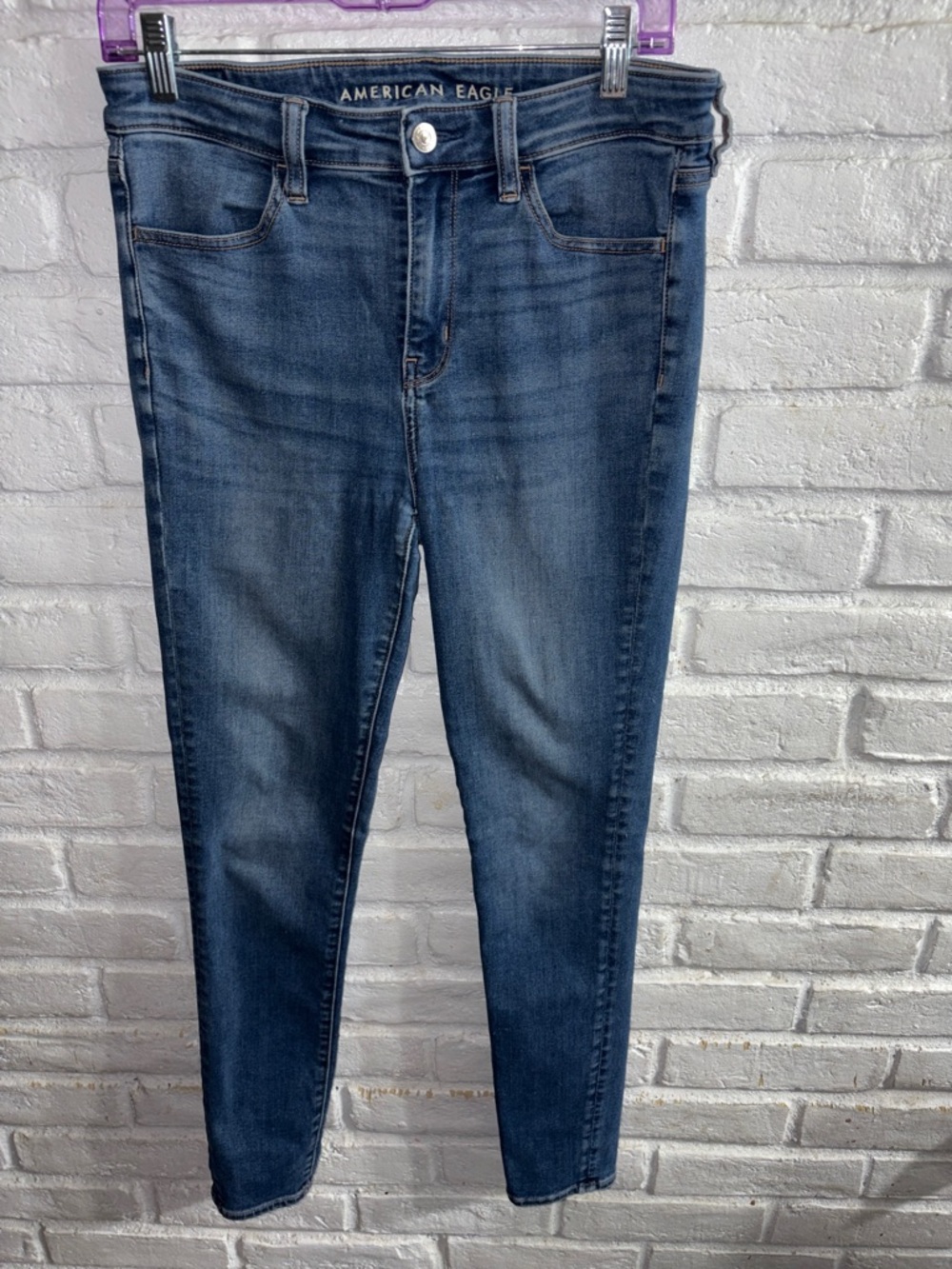 American Eagle Outfitters Women's Medium Blue Skinny Jeans Size 8L